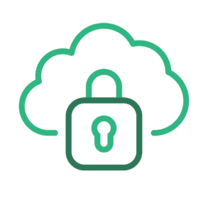 Cloud icon with a lock