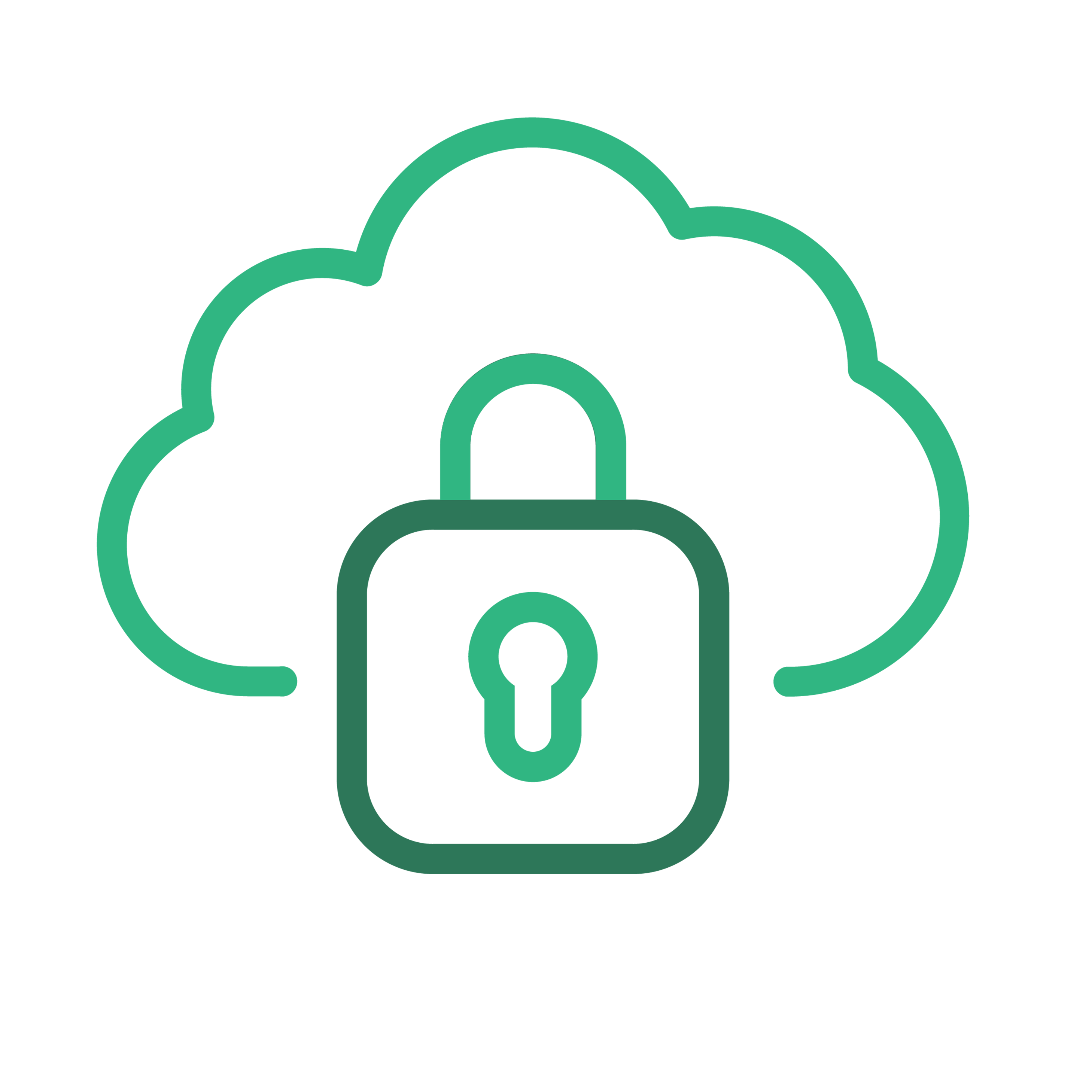 Cloud icon with a lock